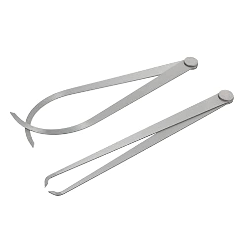 HOMOCONO Steel Firm Joint Calipers 2pcs Set Sculpture Pottery Measurement Tools Stainless Steel Smooth Edges
