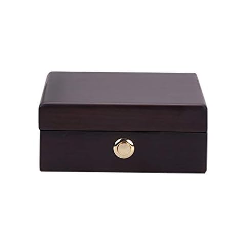 WENDUPPV Wooden Mini Jewellery Box Organizer Small Portable Storage Showcase Waterproof Storage Showcase Cover