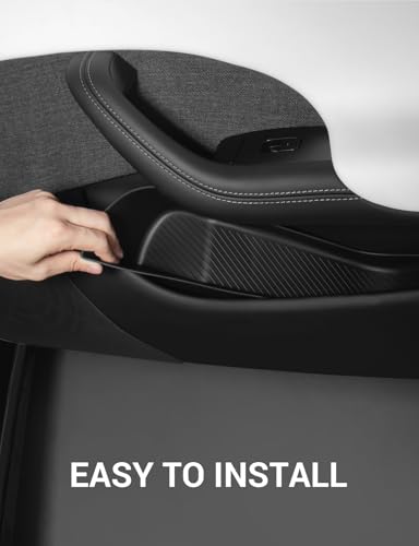 BASENOR 2024 Newest Door Side Storage Box for Tesla Model S Door Organizer Tray Front Rear Door Slot Pockets Car Door Protector Liner for 2021-2024 Model S/S Plaid Accessories 4 PCS