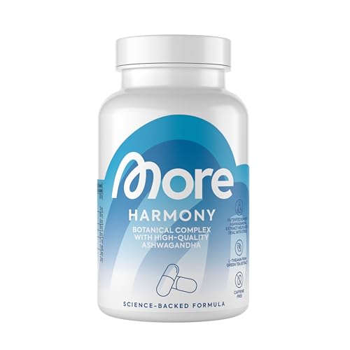 MORE Harmony, 90 Kapseln, mit Ashwagandha KSM-66, Melissenblüten und Maca, vegan