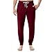 Men Pj Pants, Cotton Pajama Lightweight Soft Lounge With Pockets Sleep Bottoms Purple Pajamas Fall Fashion Pjs Pants Red Striped (XXL, Wine)