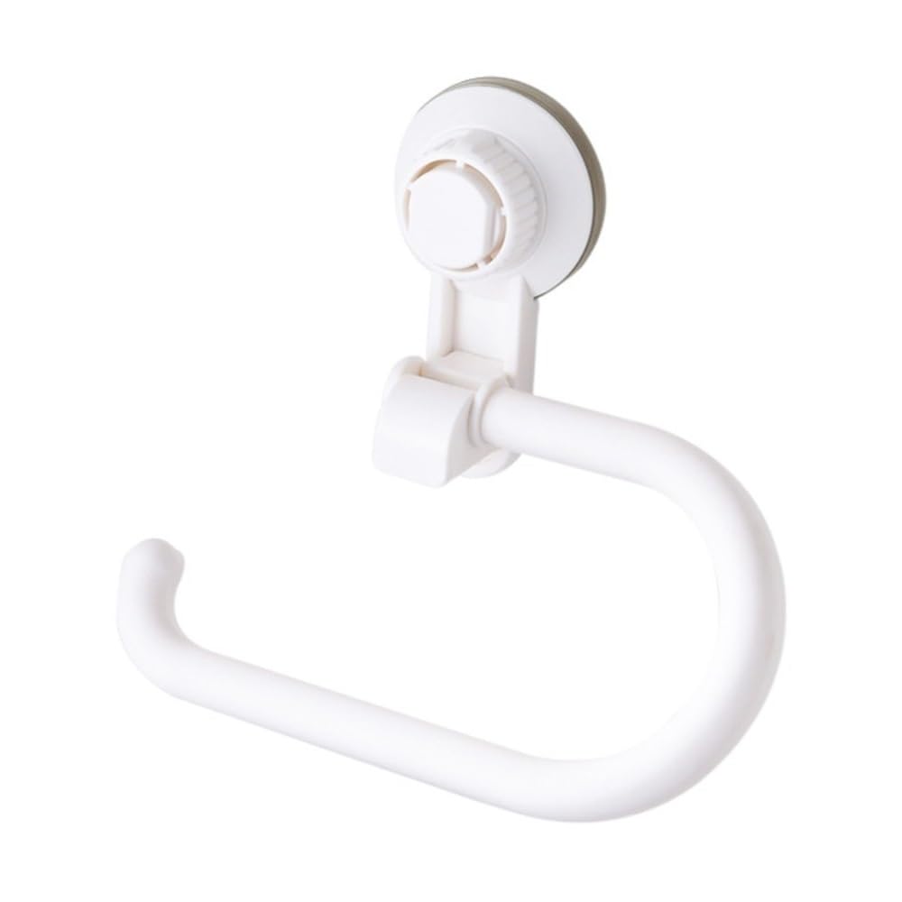 PaperTowel Holder, Wall Mounted Suction Cup Paper Towel Holder for Kitchen & Bathroom(White)
