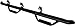 Smittybilt J1246 2-Step Wheel-to-Wheel Nerf Bar Steps-Textured Matte Black