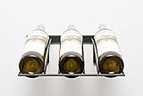 VintageView W Series - Presentation Row Wall Mounted Wine Rack - Stylish Modern Wine Storage with Label Forward Design (Satin Black, 3 Bottles)