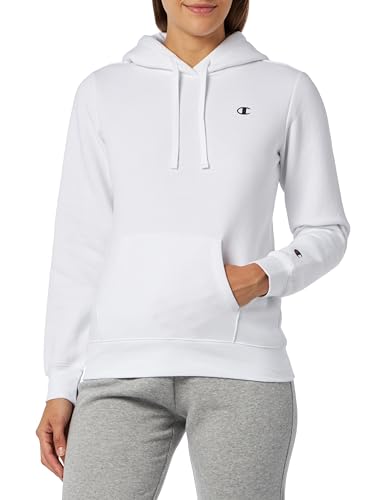 Champion Legacy Basics W Light Powerblend   Sudadera con Capucha para Mujer, Color Blanco., L