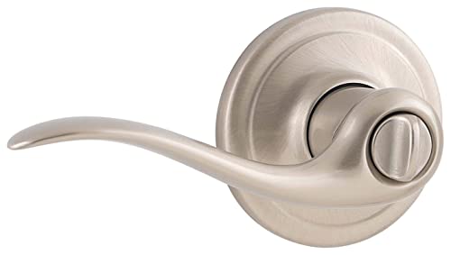 Image of Kwikset Tustin Entry Door Handle with Lock and Key, Secure Keyed Reversible Lever Exterior, For Front Entrance and Bedrooms, Venetian Bronze, Pick Resistant Smartkey Rekey Security and Microban
