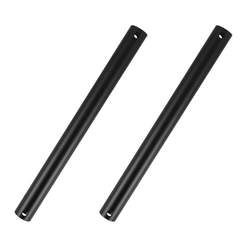 CORHAD Varillas de Extensión para Ventilador de Techo 50 Cm, 2 Piezas, Varillas Metálicas Negras Compatibles, Poste Extensible para Ventiladores de Dormitorio y Sala de Estar, Accesorio