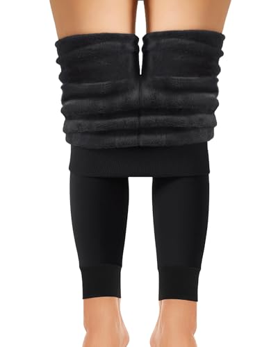 AHLW Winter Warm Fleece Lined Leggings for Women - High Waisted Thick Thermal Leggings...