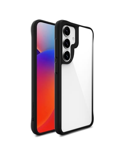 Image of DailyObjects Case for Samsung Galaxy S25 Plus, Drop Protection Polycarbonate Black Hybrid Slim Shockproof Back Cover
