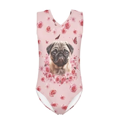 INSTANTARTS Gymnastics Leotards Girl Dinosaur Dancewear Activewear Quick Dry