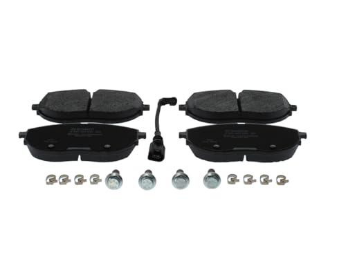BOSCH Juego de pastillas de freno Delantero con contacto avisador de desgaste | Low-Metallic 0 986 460 082 Juego de pastillas de freno