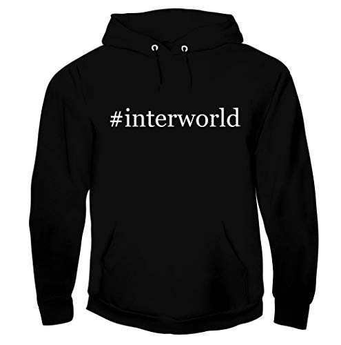 #interworld - Men's Soft Graphic Hoodie Sweatshirt, Black, XXX-Large