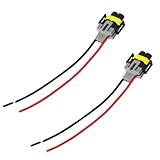 DUSCOKE H8/ H9/ H11 Fog Light Harness Connector, Waterproof Pigtail Adapter Plug Car Fog Light Wiring Harness Kit Replacement for Headlight High Low Beam Bulb (2PCS)