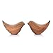 Indus Lifespace Acacia Wood Bird Statues Set Home Décor Bird Sculpture for Living Room, Bathroom, Office Modern Style Birds Decorative Ornaments (Large - 11.43cm x 8.89cm), (Small - 8.89cm x 6.35cm)