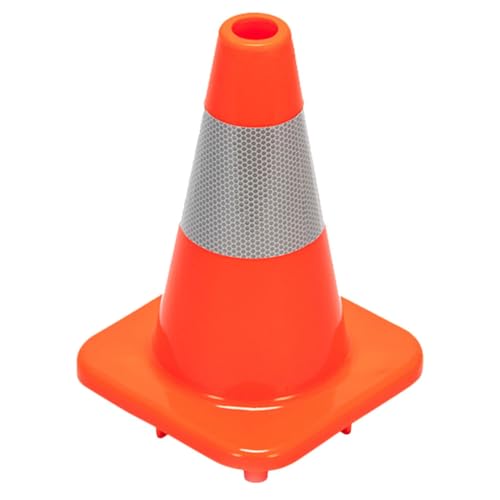 DEARMAMY Cono de Tráfico Reflectante Rojo de 30 CM Cono de Seguridad para Señalización Vial y Estacionamiento Marcador de Entrada para Quitanieves Señal de Carretera Resistente y