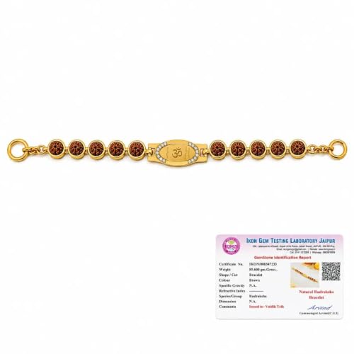 Image of Natural Rudraksha Beaded Bracelet for Men & Women | Spiritual Prosperity & Positive Energy Accessory