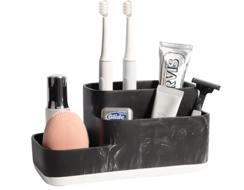 zccz Bathroom Organizer Toothbrush Holders - Electric Toothbrush and Toothpaste Holder for Bathrooms - Tooth Brushing Holder Bathroom Sink Organizers Countertop Storage