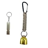 Bear Bell with Whistle Set for Hikers with Emergency Whistle for Survival Hiking Biking Camping Fish