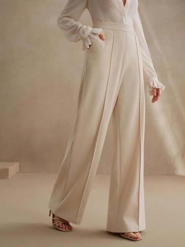 Image of KOTTY Women's Formal Wide Leg Pant Set with Tailored Fit for Office Wear, Casuals Styling, and Elegant Smart Casual Fashion
