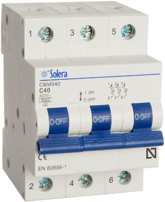 Interruptor magnetotermico 3P 3mod 40Acurva CSOLERA CBM340 magnetotérmico automático