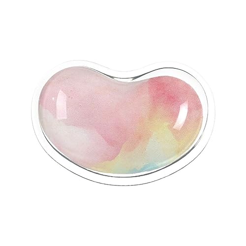 dohobby Silicone Gel Wrist Rest Pad, Heart-Shaped Colorful Wrist Support,Summer Cool Hand Pillow for Office, Home Pain Relief