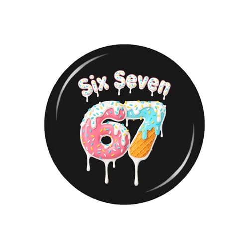 Cute 6 7 Meme Kids Ices Creams Drips Six Seven 67 Icess Creams Badge Button Pin Fashion Logo For Backpacks