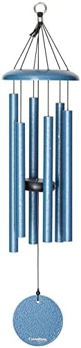 Corinthian Bells by Wind River - 27 inch Sky Blue Wind Chime for Patio, Backyard, Garden, and Outdoor décor (Aluminum Chime) Made in The USA