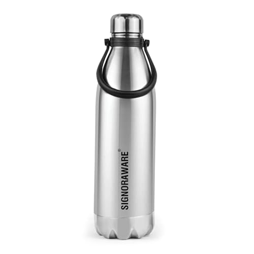 Image of SignoraWare Aqualene Vaccum Stainless Steel ISI Certified Cola Bottle | Airtight & Leakproof | Hot & Cold for Hours | Rust Resistant | Durable Flask for Home, Travel, Gym & Offices (1.8 Ltr | Steel)
