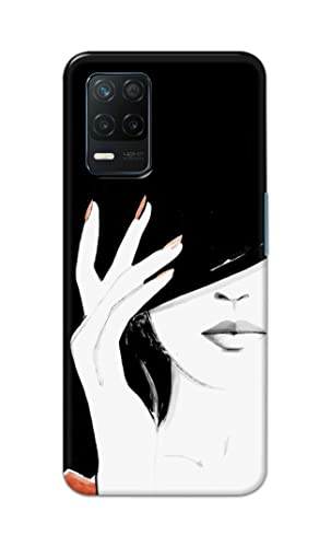 Image of PRINTFIDAA Photo of Beautiful Girl Hard Back Cover for Realme 8 5G / Realme Narzo 30 5G / Realme 8S 5G / Realme V13 5G Back Cover -(P6) KAT1005