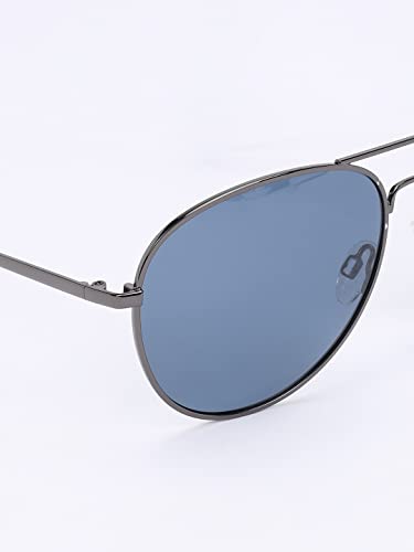 Image of Skechers Men Aviator Grey Polarization Sunglasses, large