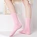 TZYDMN Women's Super Soft Ankle Socks Combed Cotton Mid-Calf Socks 3 Pairs (Pink)
