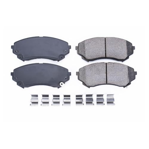 Image of PowerStop Front Brake Pads for Cadillac CTS 2008-14 - Z17 Ceramic Brake Pads with Installation Hardware, 17-1331