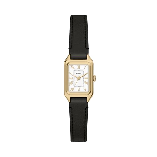 Fossil Women's Raquel Mini Three-Hand Black Leather Watch (Model: ES5470)