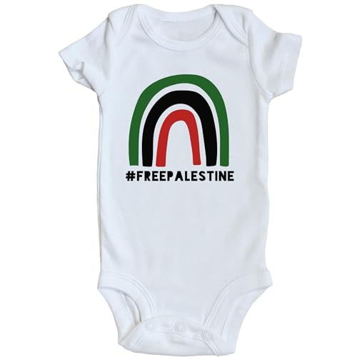 TwentyFourDoves Free Palestine Baby Bodysuit, Salaam, Falastine, Muslim Baby Gift