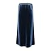 Womens Gold Velvet Maxi Skirts Solid Lace up Elastic Waist Skirt Loose Fashion Comfy A-Line Swing Midi Clothes Navy L