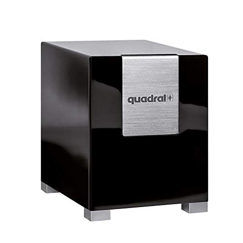 Caisson Quadral Qube 12 Noir avec basses profondes et acoustique haut de gamme salon