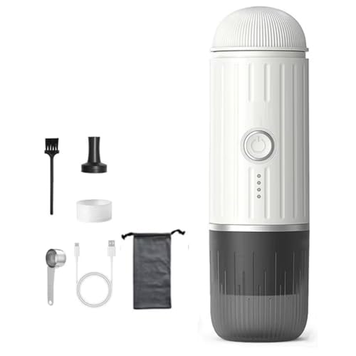 Zolynx Máquina de Café Espresso Portátil, Cafetera Eléctrica Inalámbrica Compatible con Cápsulas y Café Molido, Ideal para Uso en Viajes