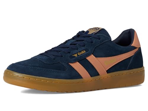 Image of Gola Womens Hawk Suede '86, Navy /Terracotta /Gum, 11, Medium