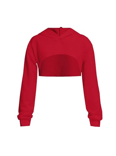 Opiniones y reviews de Sudaderas con capucha para Niña al mejor precio. 49 Ecolala - Sudadera corta con capucha para niñas, de manga larga, suave, casual, linda, para niños, Rojo -, 11-12 Años