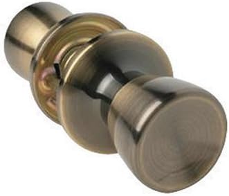 Home Plus Antique Brass Steel Passage Lockset ANSI Grade 3 1-3/4 in.