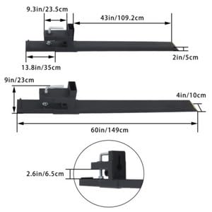 #US 60 INCH Clamp on Pallet Forks 4000 LBS Heavy Duty Quick Attach Bucket Forks
