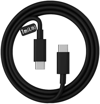 45W Type C to C 3.3 FT Fast Charging USB C Cable High-Speed & Data Transfer Compatible with Samsung Galaxy S26/S25/S25+/S24/S24+/S23/S23+/S22/Ultra/Plus/Fe/Edge - Type-C Cord, Black
