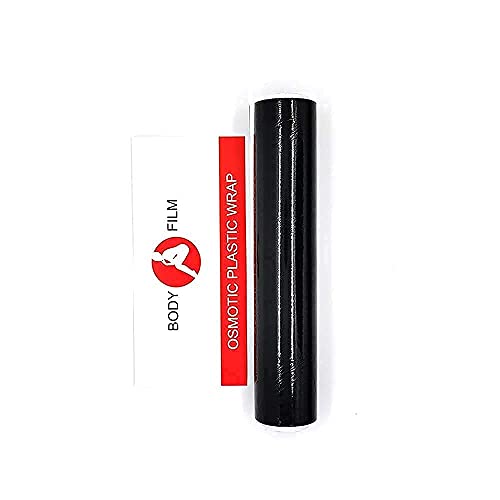 ZGDFSM 60 Meters Premium Black Osmotic Plastic Body Wrap Sauna Thermal Sweat Stomach Wrap Slimming Film for Weight (FBA) - Thumbnail 3