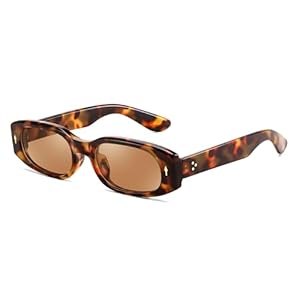 FEISEDY Trendy Rectangle Sunglasses for Women Men Fashion Y2k Retro 90s Rave Sunglasses B4171
