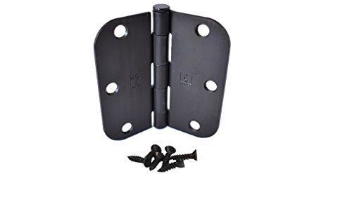 (Pack of 24) 3 1/2 Inch Medium Oil Rubbed Bronze Door Hinges with 5/8
