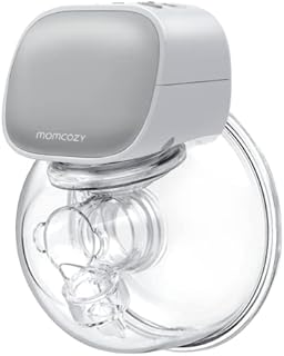 Momcozy Wearable Breast Pump - Hands-Free Breast Pump with 2 Mode & 5 Levels, Portable Electric Wearable Breast Pump, Painless Breastfeeding Breastpump Can Be Worn in-Bra, 24mm Gray