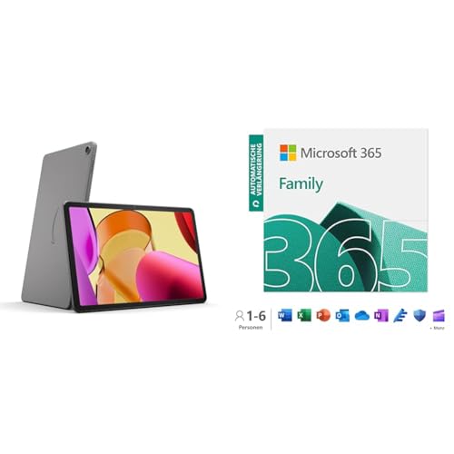 Amazon Fire Max 11 tablet (2023), 11" display, 4GB RAM, 64GB, Grey, with ads + Microsoft 365 Family 12+3 Month Subscription for 6 users, 1TB cloud storage, Word, Excel, PowerPoint for PC/Mac