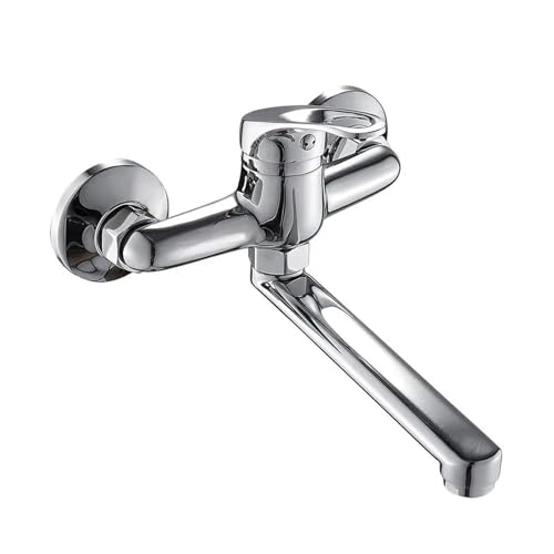 Robinet de lavabo mural blanc avec mitigeur pivotant pour optimiser les petits espaces - 4