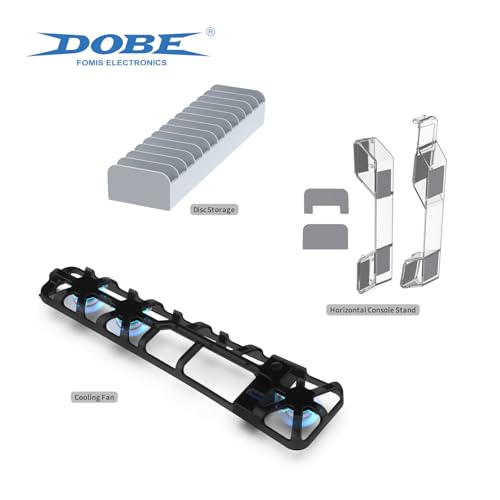 Ventilateur PS5 Slim intelligent Dobe et support de stockage pour éviter la surchauffe