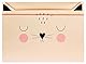 Interdruk A4 - Gummizug Zeichenmappe für Kinder - aus Starkem Karton - Soft-Touch - Innen und Außen Bedruckt - Form - Katze, 5902277329530, A4+